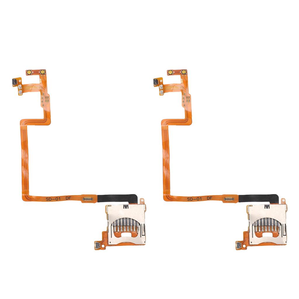 2 Pcs Storage Card Reader Slot and L R Shoulder Button Module Flexible Cable Metal Replacement for DSi NDSi