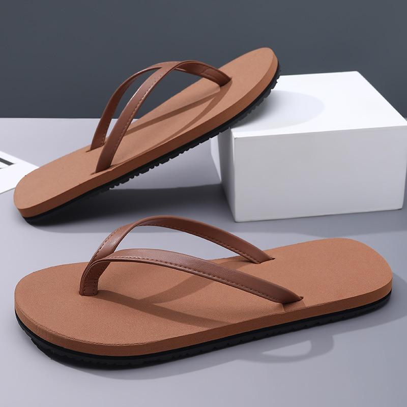 New men's flip-flops fashionable outer wear rubber non-slip personalized fashion pinch feet beach summer slippers men