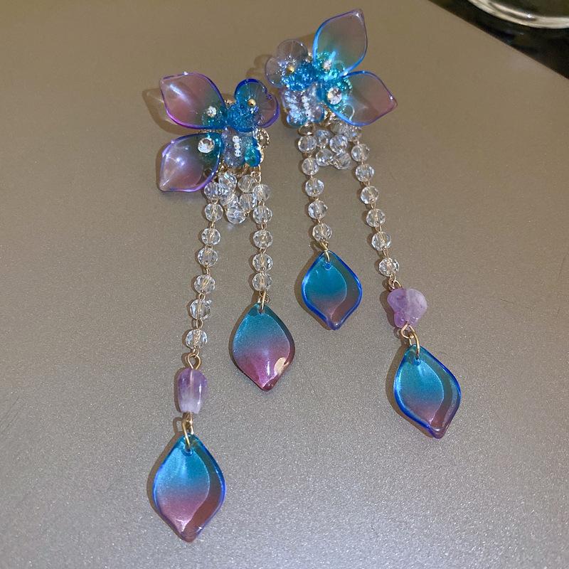 

Серьги-кисточки Atmosphere Silver Needle Flower - Элегантные пусеты для женщин