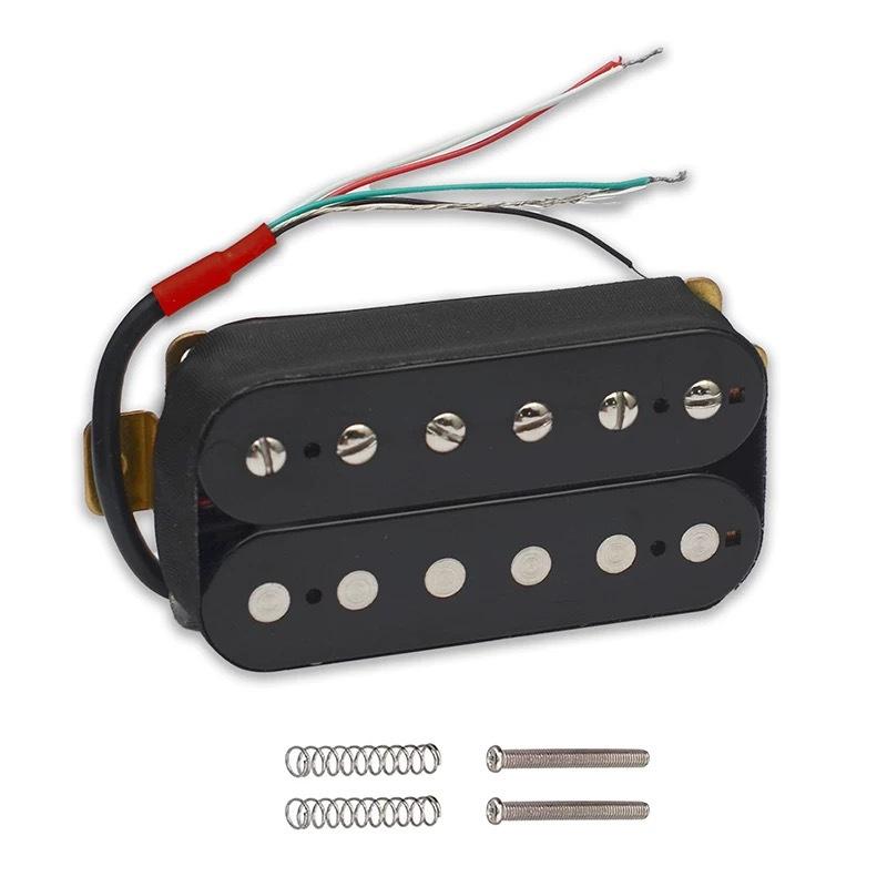 Micro Doublebobinage Guitare Électrique Série 5 Aluminium-Nickel-Cobalt 4 Conducteurs Doublebobinage Noir 50 mm × 52 mm