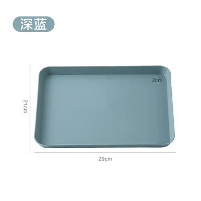 White Plastic Tray, Multi-function, Rectangular Storage Tray, Nordic Simple, Home, Kitchen, Supplies, Fruit, Dessert , 29*17cm