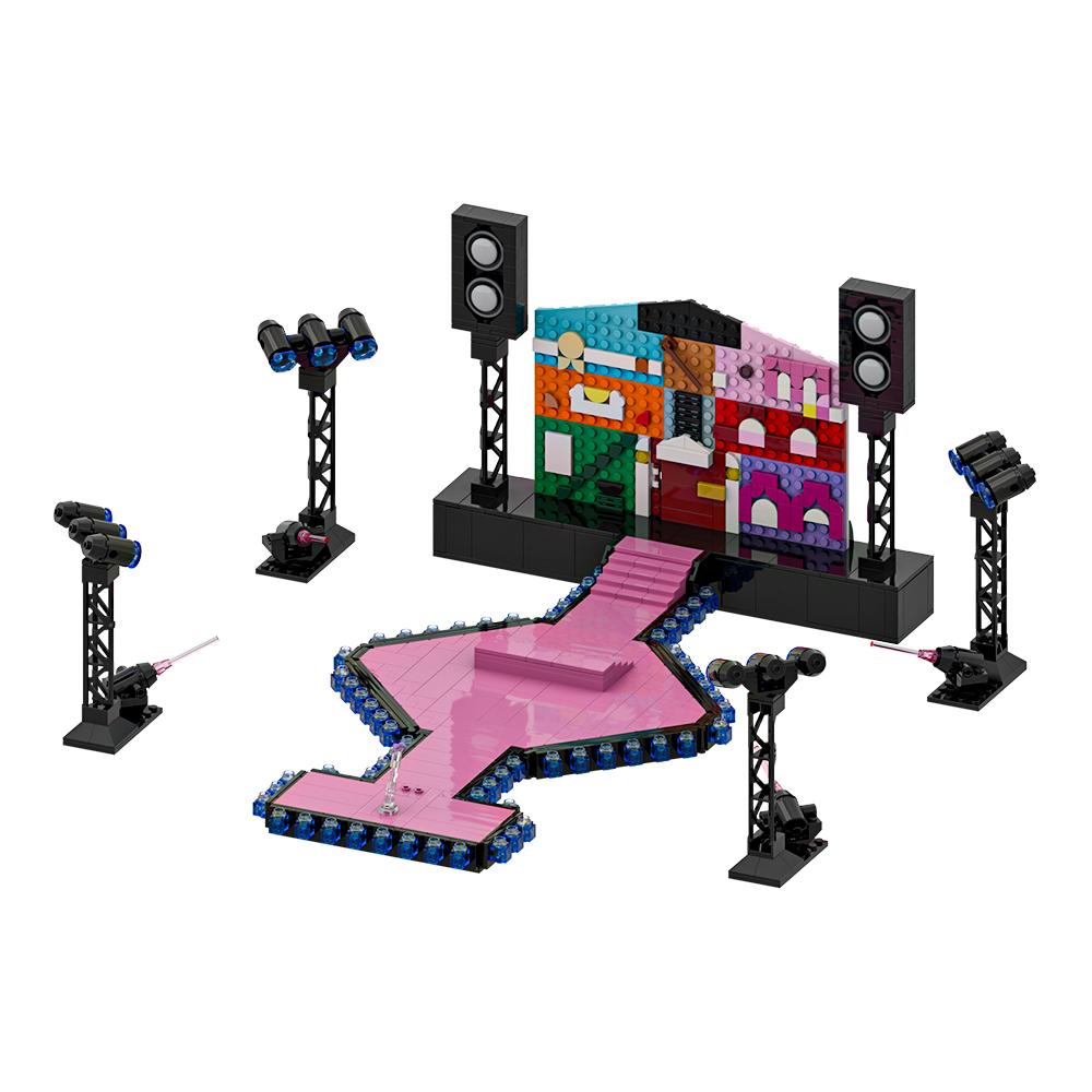 MOC Taylors The Eras Tour Modellbausteine Sängerin Taylors Liebhaber Haus Konzert Musikbühne Szene Design Stein Spielzeug Geschenke