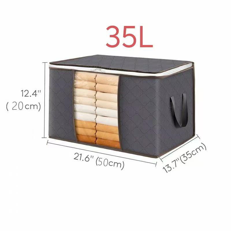 Quilt Storage Bag: Non-Woven Organizer for Clothes, Moving, and Luggage.