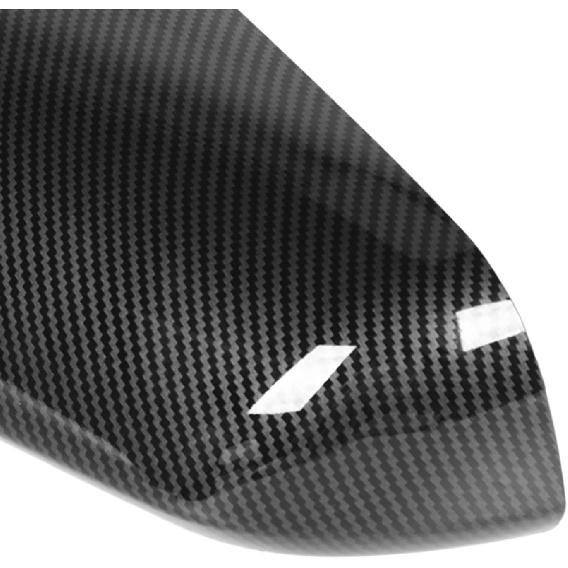 for Carbon Fiber Mirror Cover Car Exterior 2Pcs Door Mirror Cover Left Right Horn Replacement for 2015?2022 Carbon Fiber (Carbon Fiber)