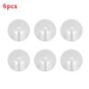 6 Pcs Plastic Wall Hooks Adhesive Mount With Disassemble Feature For Living Room Decor