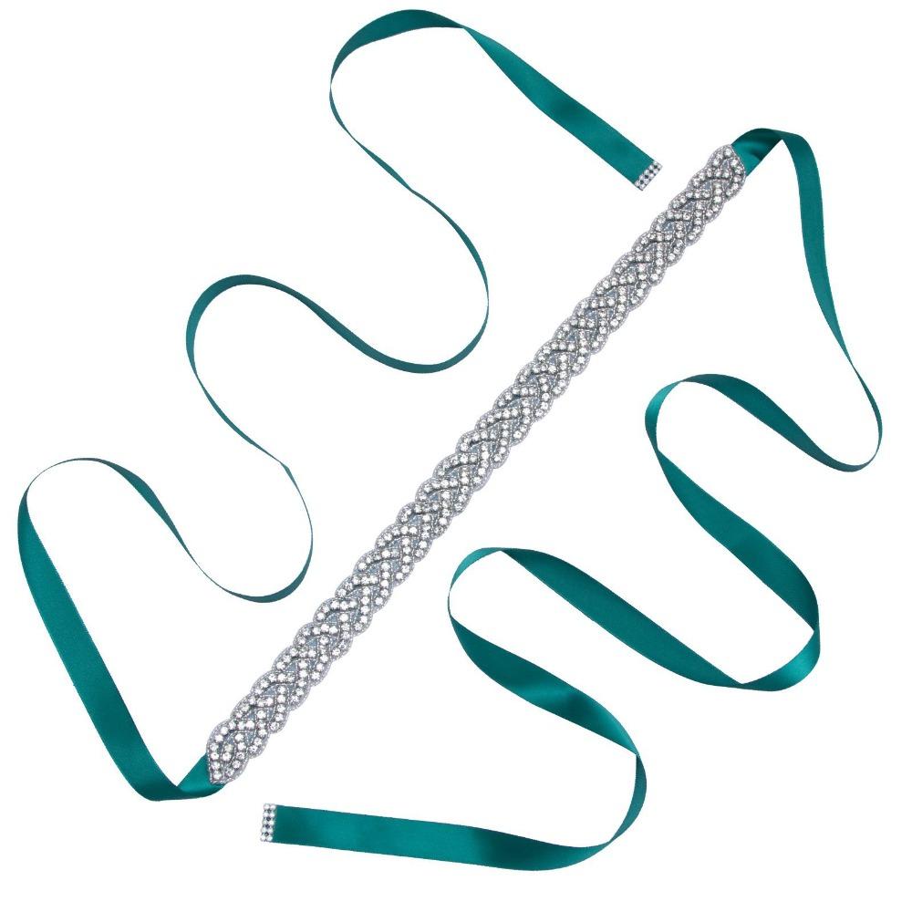 Light Luxury Rhinestone Waist Seal Zircon Wedding Lace-up Belt Fashion Crystal Dress Belt  Ornament