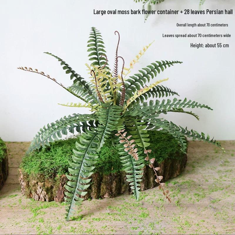 Forest Style Artificial Tree Stump with Moss Bark - Kindergarten and Country Style Decorative Ornament, Perfect for Landscaping or Inserting Flowers.