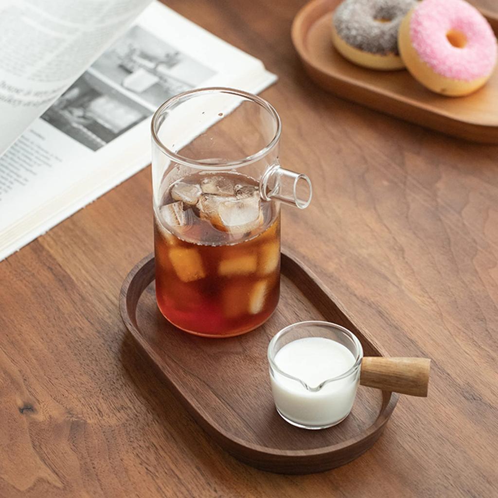 Japanese Wooden Serving Tray Oval Solid Wood Tea Coffee Snack Plate Small Exquisite Kitchen Tray