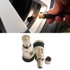 4 Pcs Tire Valve Bolt In Stem Tubeless Valve Stem Cap For Bbs Alloys Wheels Chrome Silver Metal Car