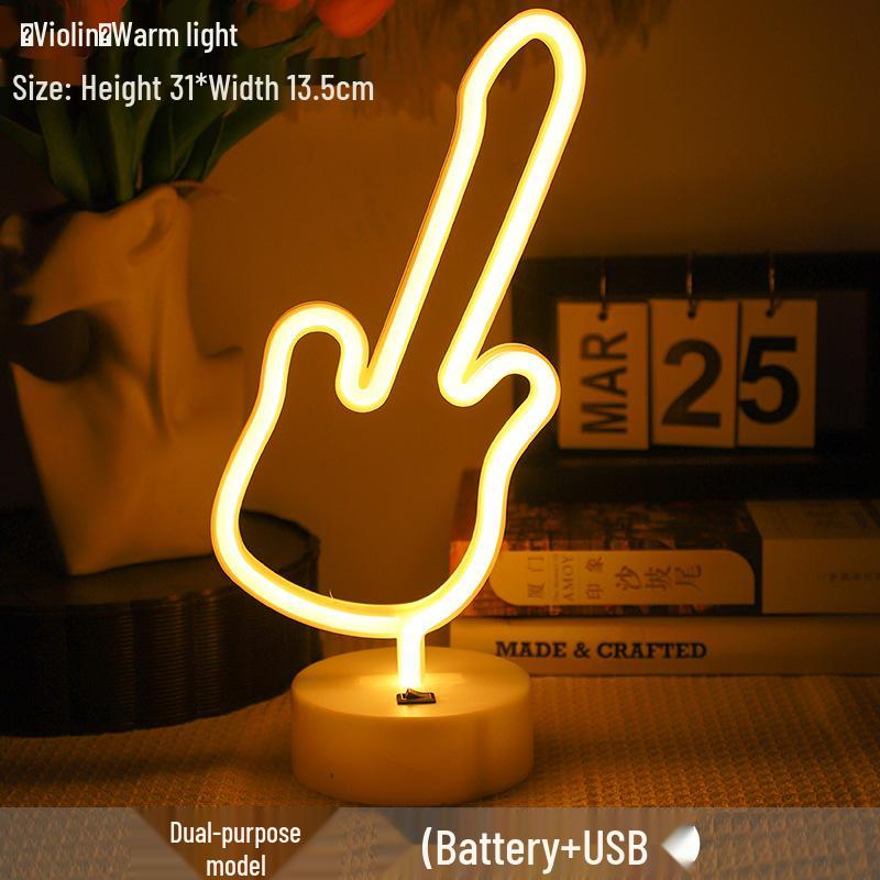 Korean Style Flamingo LED Neon Night Light - Decorative Christmas Fairy Accent with Round Base