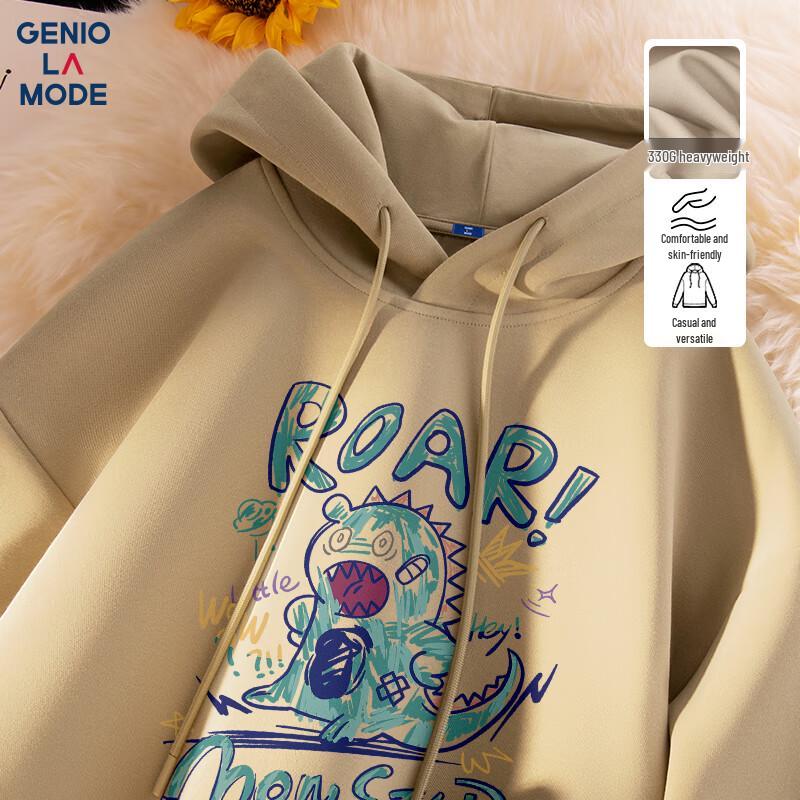 GENIOLAMODE Men's Hooded Graffiti Monster Sweatshirt