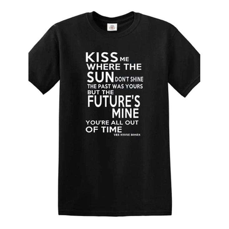 The Stone Roses T Shirt Mens She Bangs Drums Song Lyrics Music Top S чёрный