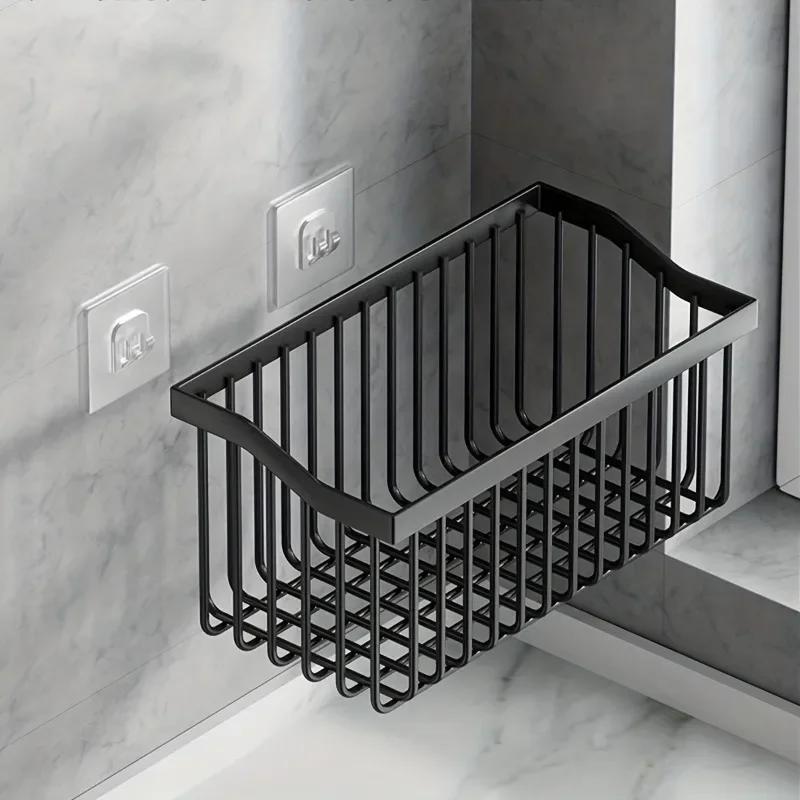 Multi Functional Wall Mounted Fruit and Vegetable Basket No Need for Punching Holes Kitchen Storage Rack Drainage Storage Rack