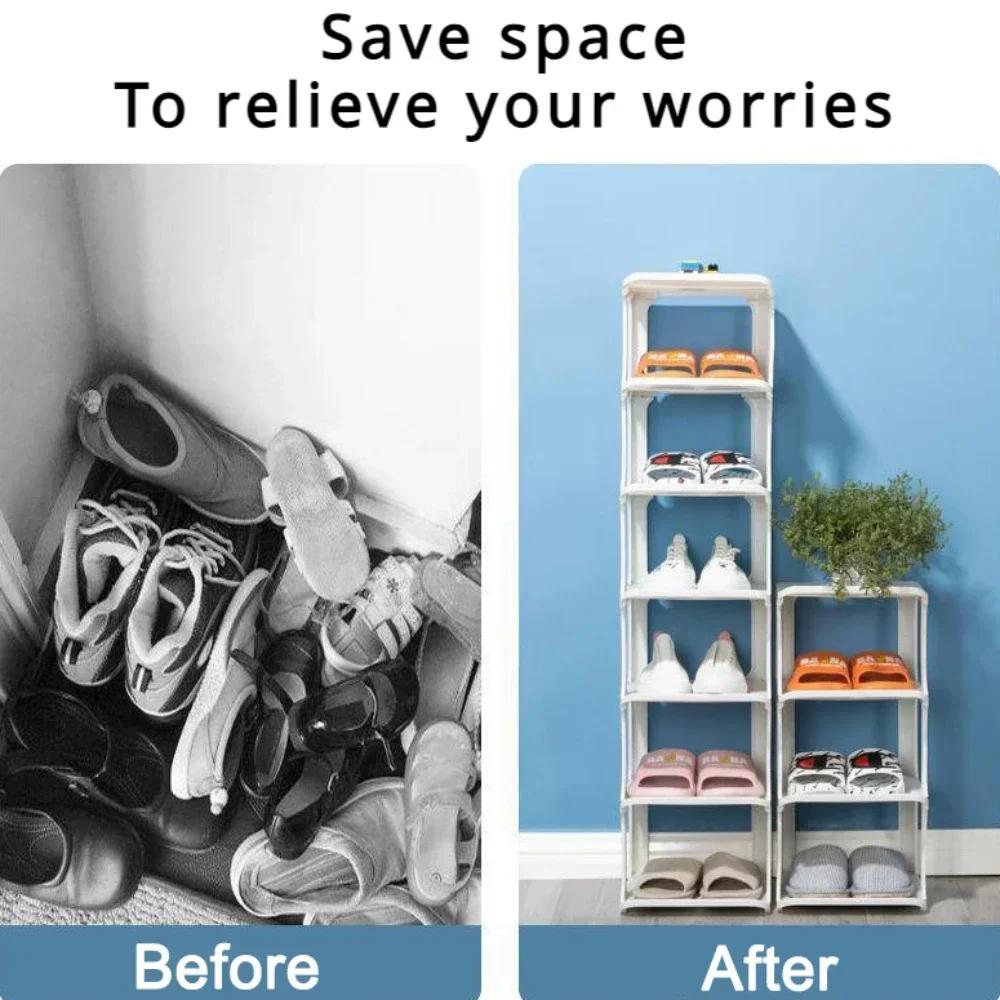 Shoe Rack Simple Multilayer Standing Storage Shoes Rack Household Economical Shoe Organizer Dormitory Removable Storage Shelves