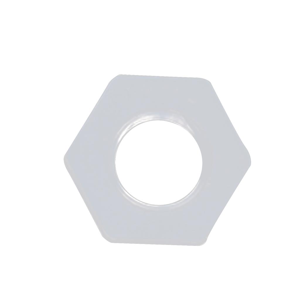 50Pcs Hex Nuts Plastic Environmental Corrosion White Resistance Hexagonal Nuts for Industrial Accessories