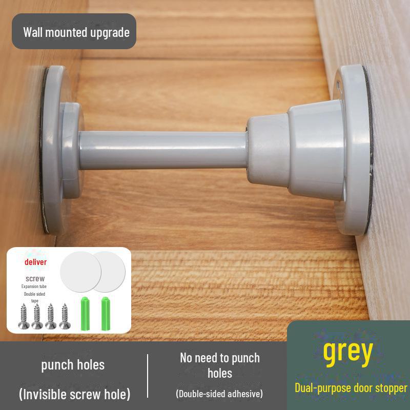 Silicone Anti-Theft Door Stop: Windproof, Anti-Collision, No-Punch Design for Toilets