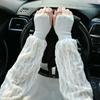 French Style Sunscreen Arm Cover Breathable Summer Ice Silk Long Sleeves  For Women