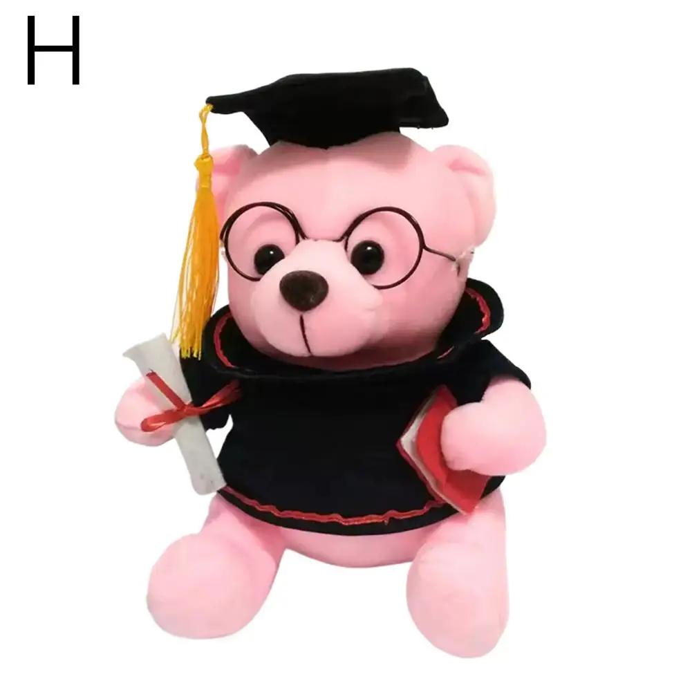 18cm Doctor Teddy Bear Plush Toy Graduation Memorial Gift Bear Toy Knowledgeable Trend Graduation Bear Pillow Plush Decorat Q0c0