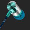 Fashion Braided Wired Stereo Sound Volume Control Phone Laptop In-ear Earphones