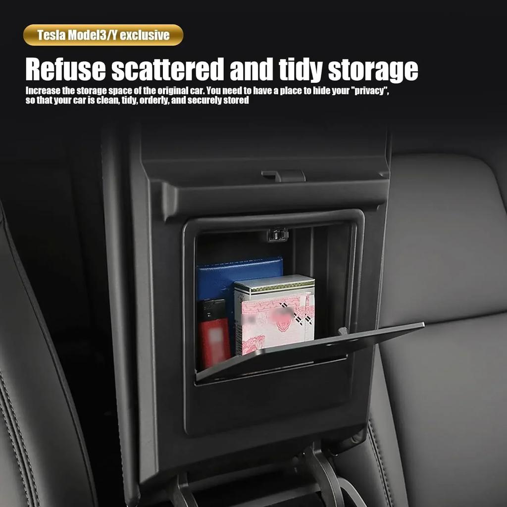 For Tesla Model 3 Model Y 2025 2025 2025 Car Center Console Organizer Armrest Hidden Storage Box Car Storage Accessories