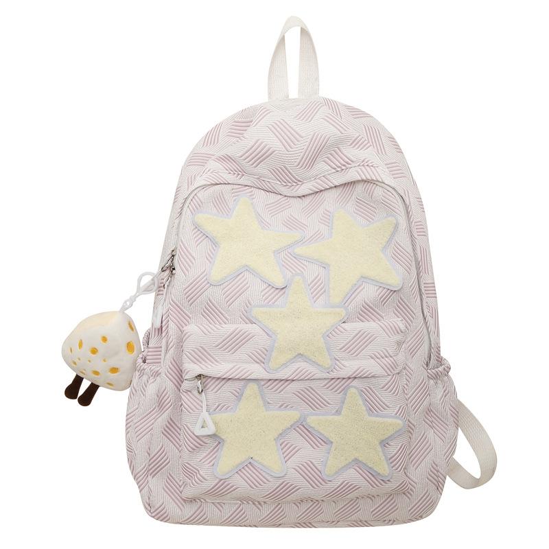 Schoolbag Backpack Korean Girl Niche Star Backpack Japanese Large Capacity College Style Class Student School Bag