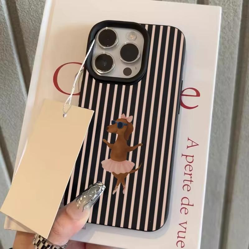 

Striped Ballet Sausage Dog Pattern Phone Case for Samsung Galaxy A55 A35 A25 A15 5G A24 A23 A32 A52 A71 A72 A51 4G Soft Cover A55 5G