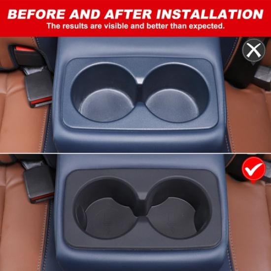 Car Armrest Rear Seat Dual Cup Holder Storage Box For Ford Maverick -2024