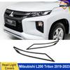 Headlight Tail Light Covers For Mitsubishi L200 Triton 2019-2025 Protector Cover Exterior ABS Lamp Hoods Car Exterior Accessorie