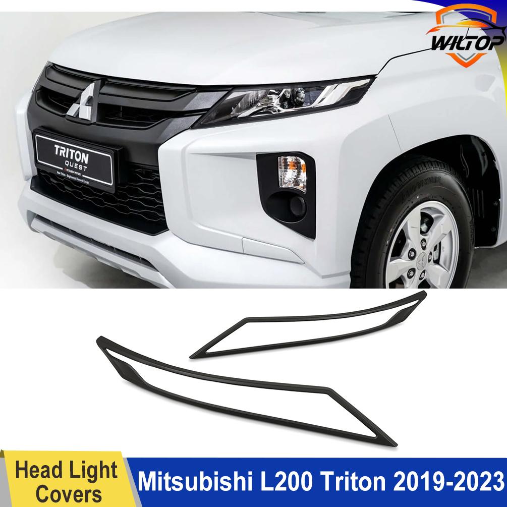 Headlight Tail Light Covers For Mitsubishi L200 Triton 2019-2025 Protector Cover Exterior ABS Lamp Hoods Car Exterior Accessorie