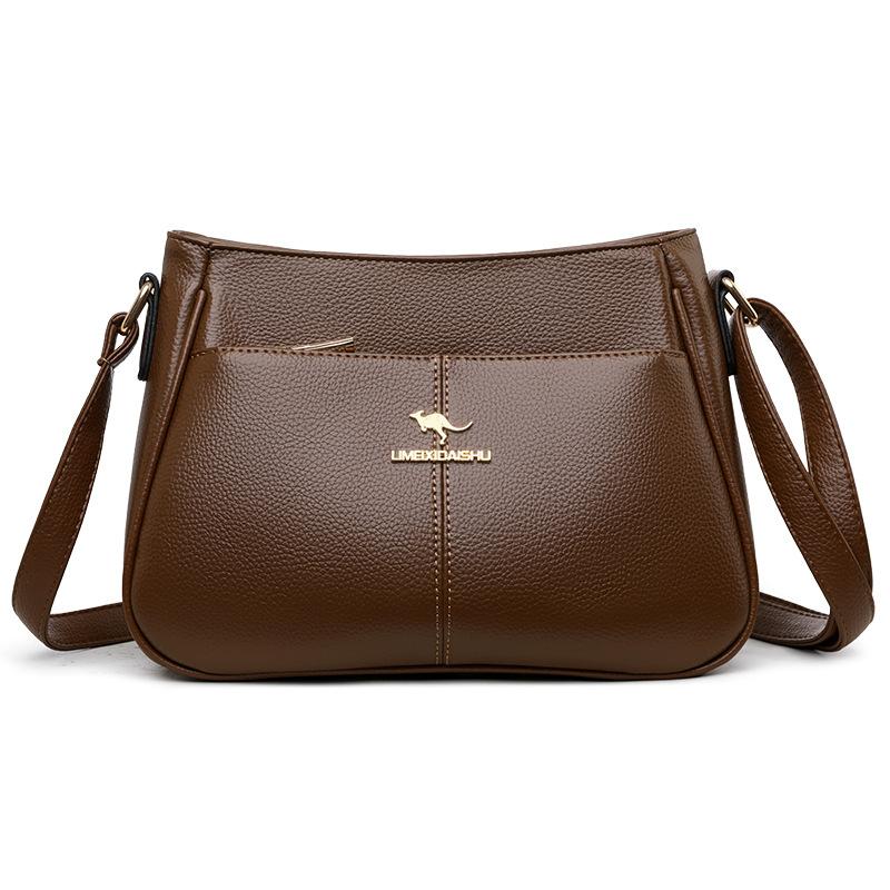 Spring and summer new simple and versatile texture single shoulder oblique span middle-aged mother bag women's popular fashion commuter bag