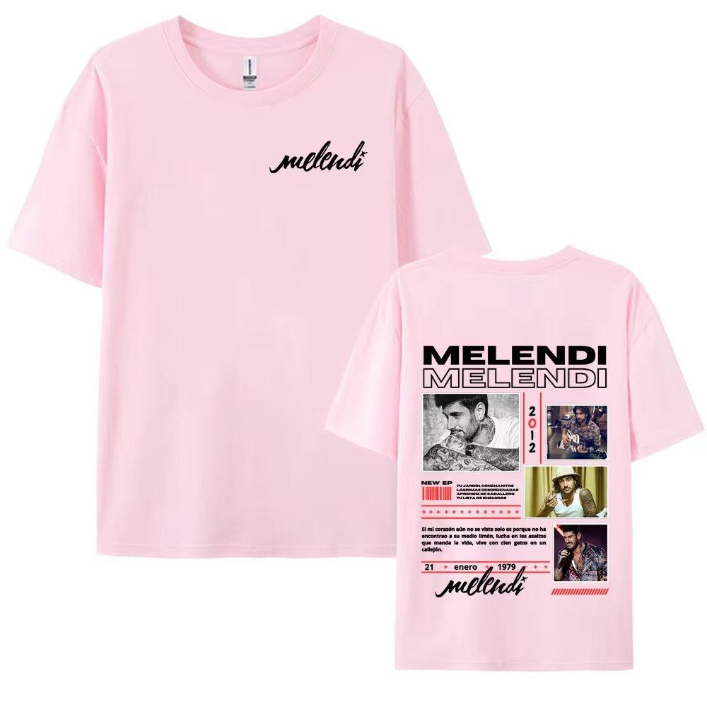 Rapper Melendi Album 2025 Tour T-Shirt Men Women Unisex Short Sleeve Oversized Y2k Round Neck Tee Streetwear Hip Hop Male Tops
