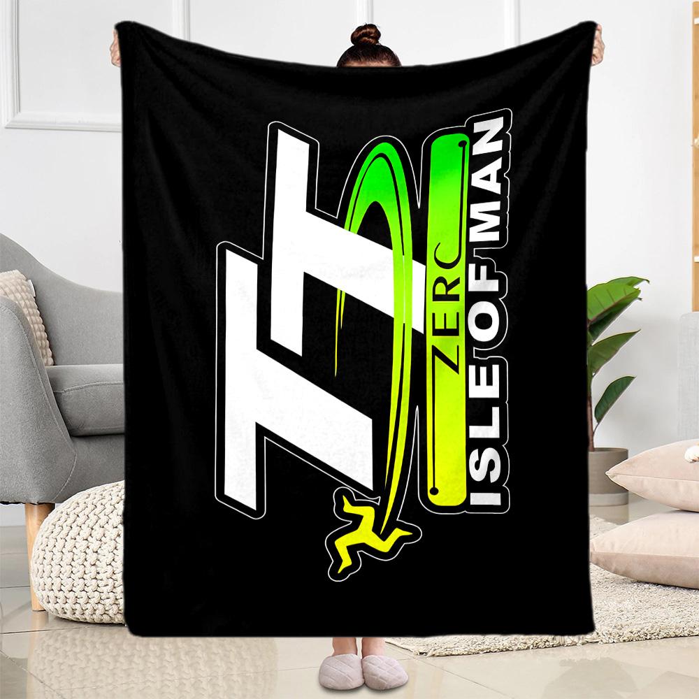 Isle Of Man Tt Race Flannel Blanket-Soft and Suitable for Sofas,Beds,Offices,Travel,All Seasons,Great Gift for Holidays and Birthdays.