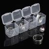 5/10 Stück Mini-Quadrat-Aufbewahrungsbox Transparente Ohrringe Ringe Schmuckperlen Verpackung Aufbewahrungskoffer Kleine Schmuck-Organizer-Box