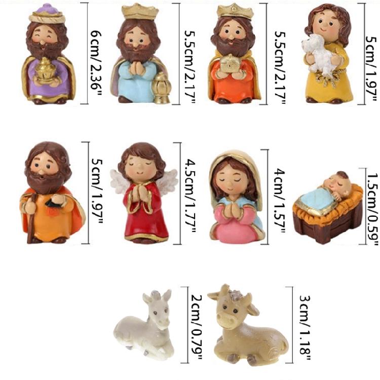Christmas Manger Decoration Set Cartoon Jesus Holy Bedroom Living Room Decor