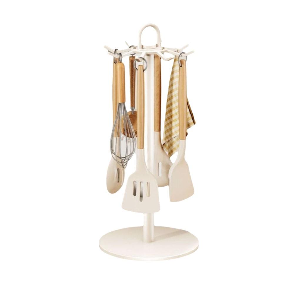 Movable Pot Shovel Rack Stable Base Spoon Hanging Rack Flatware Storage Rack  Kitchen