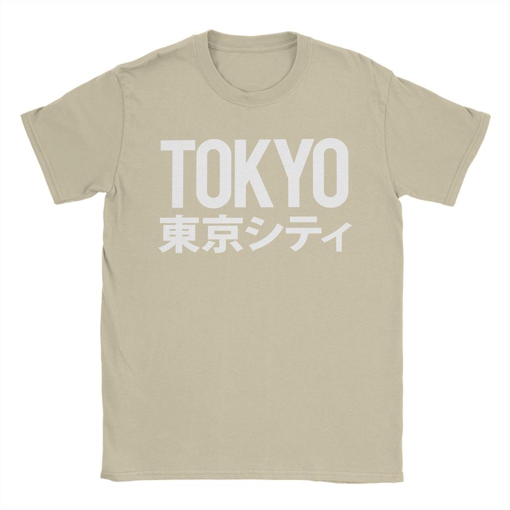 Vintage Tokyo City Japan Japanese TShirts for Men Round Neck 100 Cotton T Shirts  Short Sleeve Tees Plus Size Tops