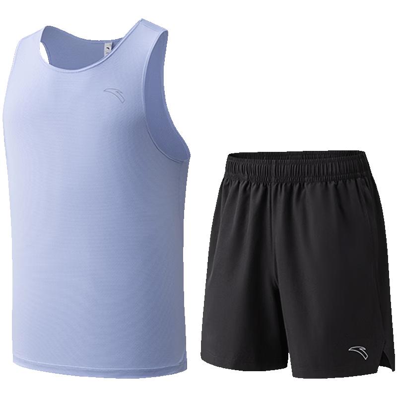 

Anta Men s C5 Zero-Pressure Quick-Dry Running Vest & Shorts Set XL