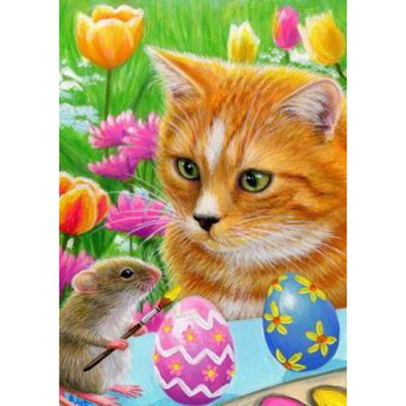 

DIY кошка 5D алмазная живопись полная круглая дрель животное Алмазная вышивка крестиком наборы мозаики из смолы настенное искусство домашний декор подарок Full Round 20x30CM