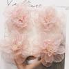 Rosa Farbe Organza Blumenstoff Blumenkleidungszubehör Hochzeitskleid Zubehör Hochzeit