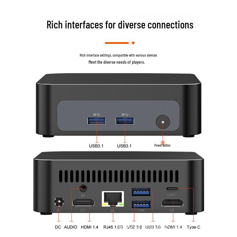 AMD Ryzen R7 5825U Mini PC: 4K Portable Home, Office, Theater & Gaming Micro Computer