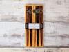 Tableware East Natural Wood Set of 5 Engraved Chopsticks, Pairs, 22.5cm,