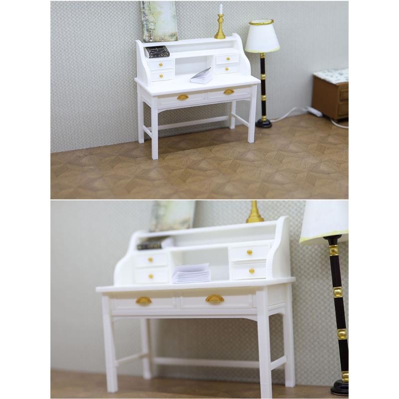 Miniature Study Table 1/12 Scale Dollhouses Accessory High Detail Long Lasting Modelers Creative Scene Prop