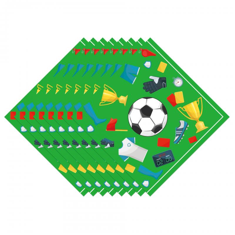 World Cup Party Decorations Set, Disposable Paper Plates Cups Banner Tablecloth, Soccer Theme Birthday Party Supplies