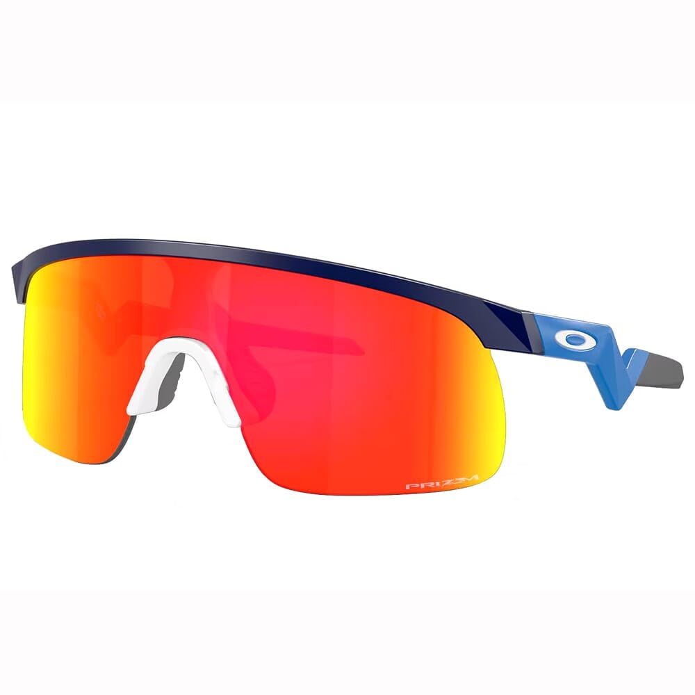 Oakley Sunglasses Matte Navy Frame Prizm Ruby 123mm Men's 0OJ9010, (Front), Lens,