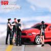 Painted Miniatures 1/64 Scale Beauty Handsome Boy Policeman Girls Male Female Scene Figure Model For Car Vehicles Decorate