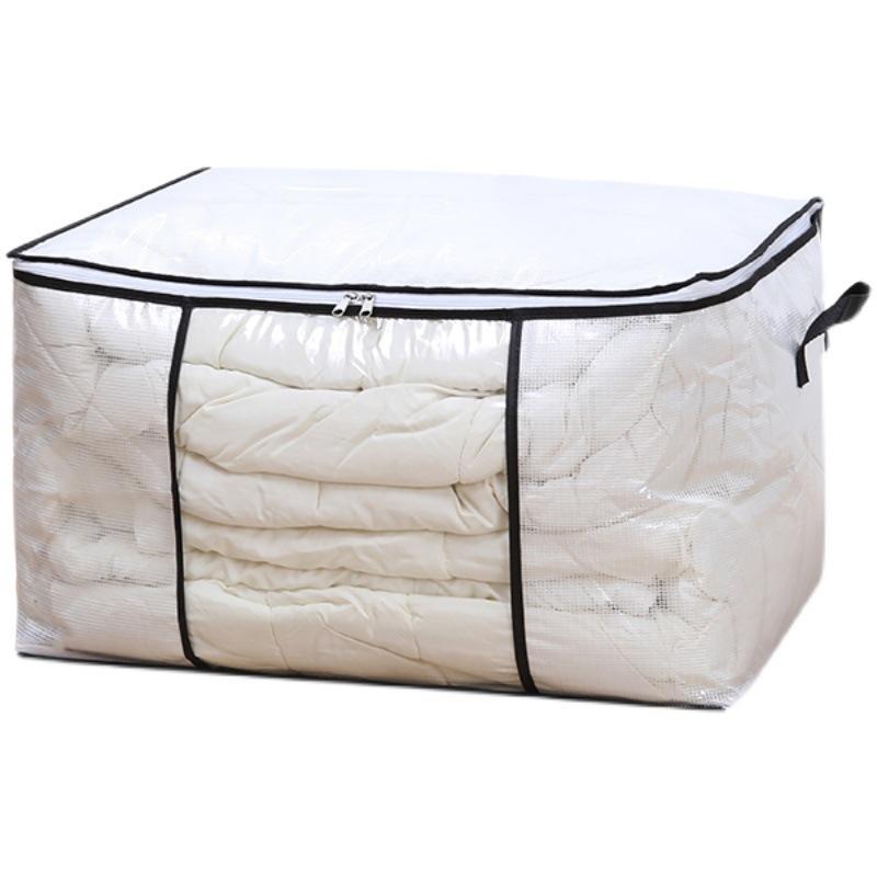 Durable Clothes Storage Bag Large Capacity See Through Window Tough Zippers for Travel Camping Clothing Packing