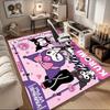 1pc Sanrio Kuromi Mermaid Printed Office Carpet Rectangle Rug Under The Table,Perfect Room Decor for Living Room, Bedroom, Kitchen, Non-slip Floor Mat