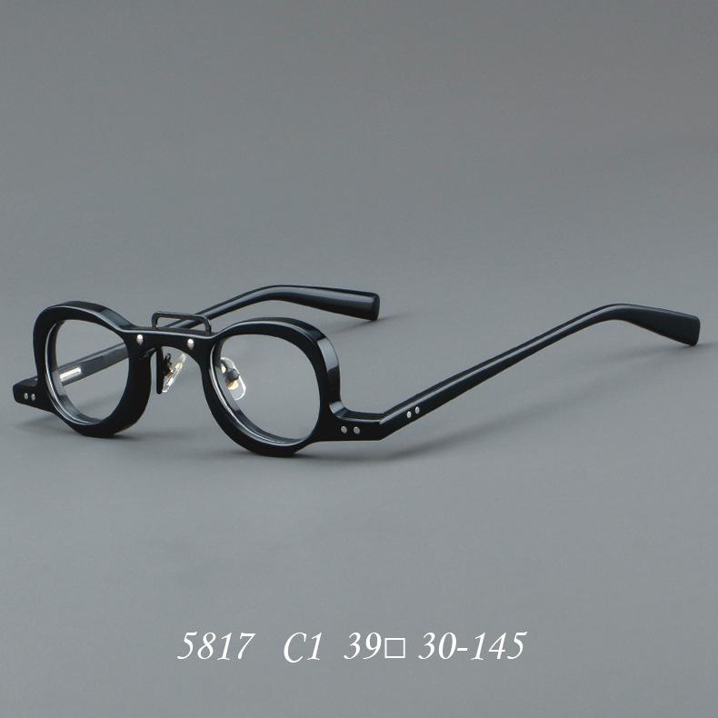 5817 Small Frame Round Acetate Optical Eyeglass Men Women Colorful Stripe Reading Prescription Spectacles Frame