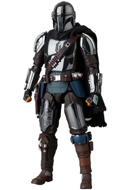 MAFEX 256 THE MANDALORIAN CHROME Action Figur Ca. 160 mm groß Nein. Ver. Vorbemalte Figur,