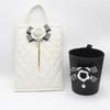 Creative Camellia Flower Leather Car Tissue Paper Towel Bag Auto Back Seat Headrest Hanging Trash Bin Can Women Car Accessories